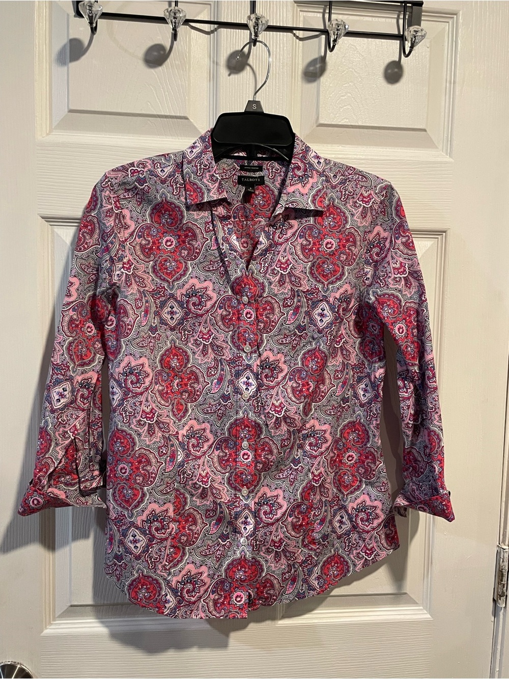Talbots Embroidered Button down blouse - Picture 2 of 4